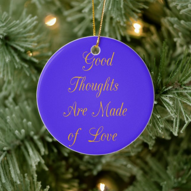 Create Your Own Good Thoughts With Love  Ceramic Tree Decoration (Tree)