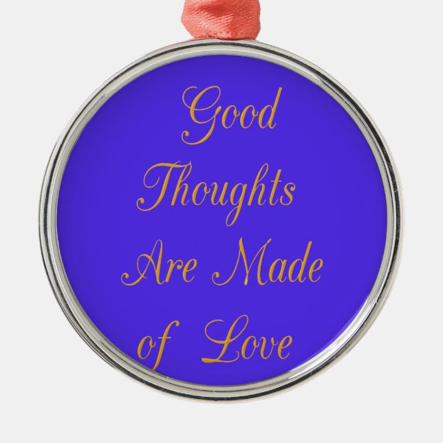 Create Your Own Good Thoughts With Love  Metal Tree Decoration (Front)
