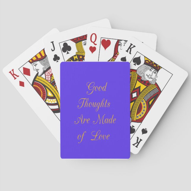 Create Your Own Good Thoughts With Love  Playing Cards (Back)