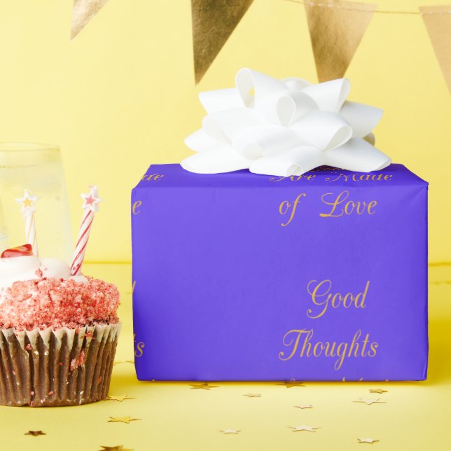 Create Your Own Good Thoughts With Love  Wrapping Paper (Birthday Party)