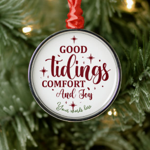 Create Your Own Good Tidings Comfort & Joy Metal Tree Decoration