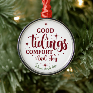 Create Your Own Good Tidings Comfort & Joy Metal Tree Decoration