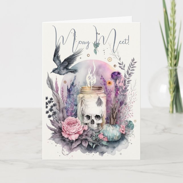 Create Your Own Gothic Autumn Floral Card (Front)