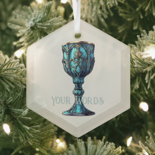 Create Your Own Gothic Blue Chalice Glass Tree Decoration