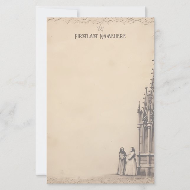 Create Your Own Gothic Mediaeval Castle Stationery (Front)