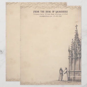 Create Your Own Gothic Mediaeval Castle Stationery Custom Letterhead