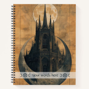Create Your Own Gothic Moon Castle Lunar Notebook
