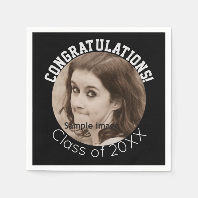 Create Your Own Graduation | Personalised Photo Napkin (Front)