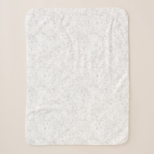 Create Your Own - Gray White Smudges Sherpa Blanket (Front)