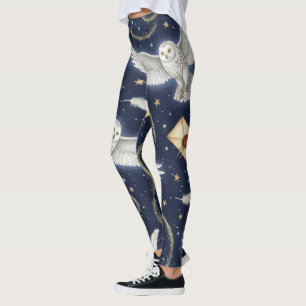 Create Your Own Great White Owl Letters Leggings