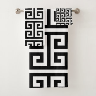 Create Your Own Greek Key Pattern Bath Towel Set
