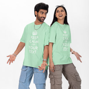 Create Your Own Green and White Keep Calm Tri-Blend Shirt