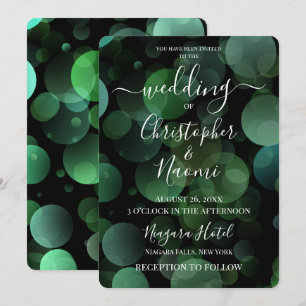 Create Your Own Green Big Bubble Bokeh Invitation