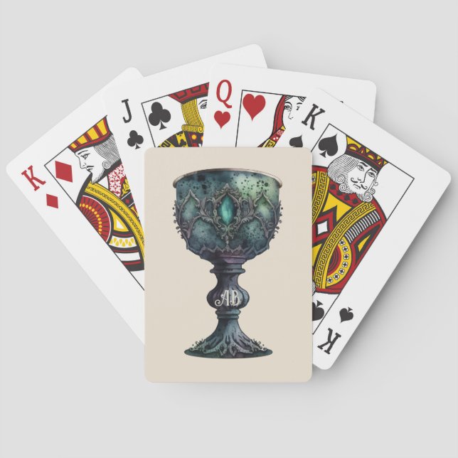 Create Your Own Green Chalice Playing Cards (Back)