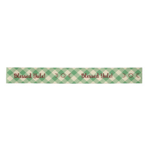 Create Your Own Green Gingham Satin Ribbon