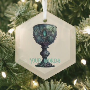 Create Your Own Green Gothic Chalice Glass Tree Decoration