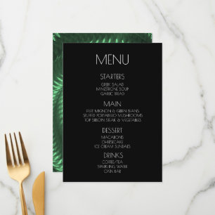 Create Your Own - Green Metallic Swirl Menu