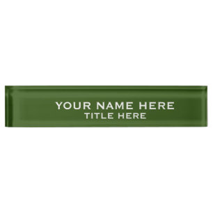 Create Your Own Green Nameplate
