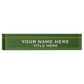 Create Your Own Green Nameplate