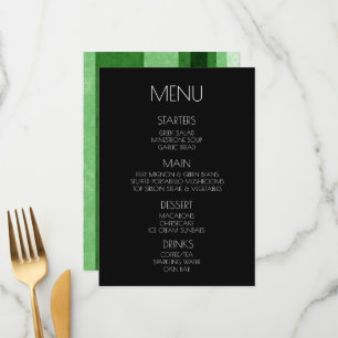 Create Your Own - Green Retro Stripes Menu