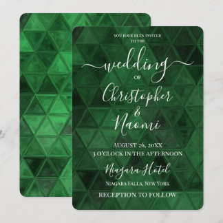 Create Your Own Green Triangle Pattern Invitation
