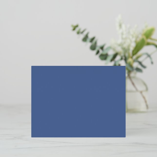 Create Your Own grey blue editable Foil Holiday Postcard (Standing Front)