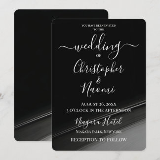 Create Your Own Grey Swipe Black Invitation