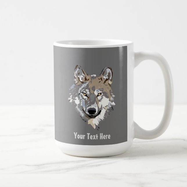 Create Your Own Grey Wolf Coffee Mug (Right)
