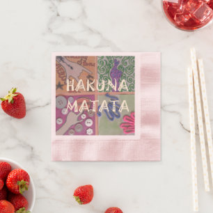 Create Your Own Hakuna Matata African Print Napkin