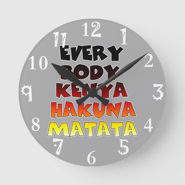 Create Your own Hakuna Matata Round Clock (Front)