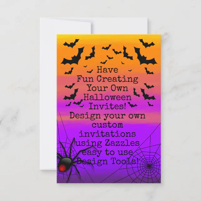 Create Your Own Halloween Party Invitations | Zazzle