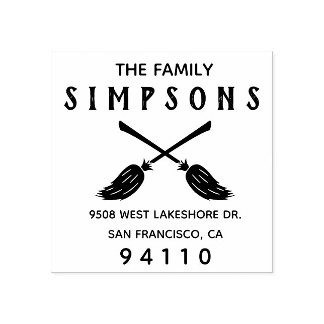 Create Your Own Halloween Return Address Rubber Stamp (Imprint)