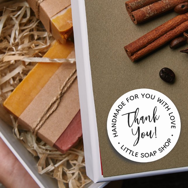 Create Your Own Handmade Thank You Classic Round Sticker (Create Your Own Handmade Thank You Classic Round Sticker)