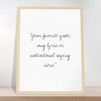 Create Your Own Handwritten Script Quote Poster
