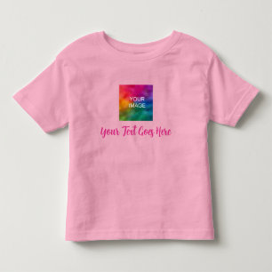 Create Your Own Handwritten Script Text Name Pink Toddler T-Shirt