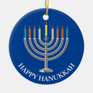 Create Your Own Hanukkah Menorah Ceramic Tree Decoration