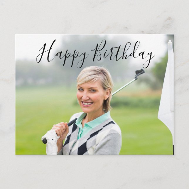 Create Your Own Happy Birthday to golfer  Postcard (Front)