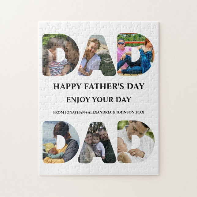Create your own Happy fathers day 6 photo collage Jigsaw Puzzle (Vertical)