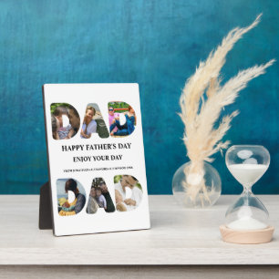Create your own Happy fathers day 6 photo collage Plaque