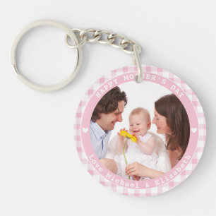 Create Your Own Happy Mother's Day Family Photo Key Ring
