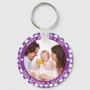 Create Your Own Happy Mother's Day Family Photo Key Ring