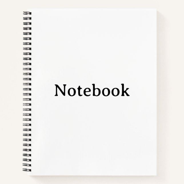 Create Your Own Hardcover 8.5" x 11" Spiral Notebook (Front)