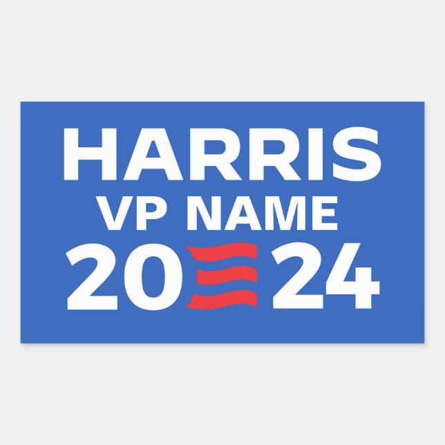 Create Your Own Harris Ticket 2024 Rectangular Sticker (Front)