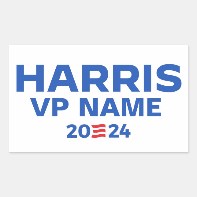 Create Your Own Harris / VP Ticket 2024 Rectangular Sticker (Front)