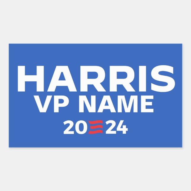 Create Your Own Harris / VP Ticket 2024 Rectangular Sticker (Front)