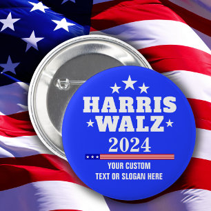 Create Your Own Harris Walz 2024 6 Cm Round Badge