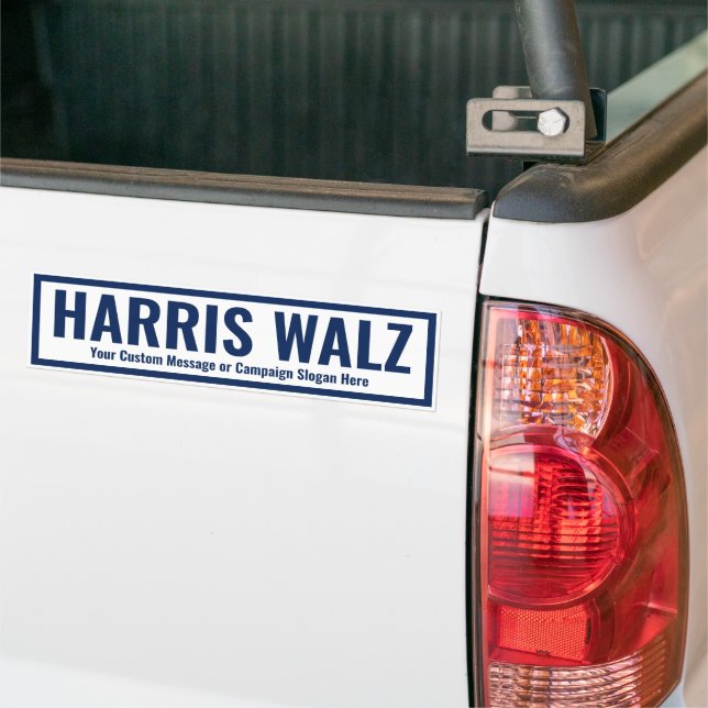 Create Your Own Harris Walz 2024 Bumper Sticker (On Truck)