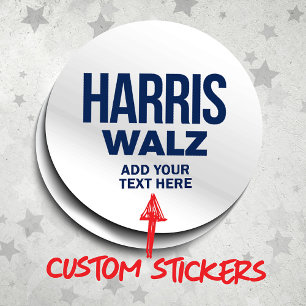 Create Your Own Harris Walz 2024 Classic Round Sticker