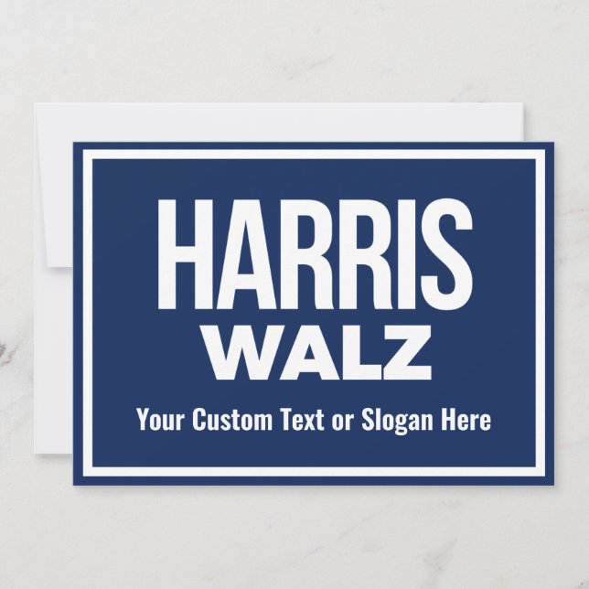Create Your Own Harris Walz 2024 Invitation (Front)
