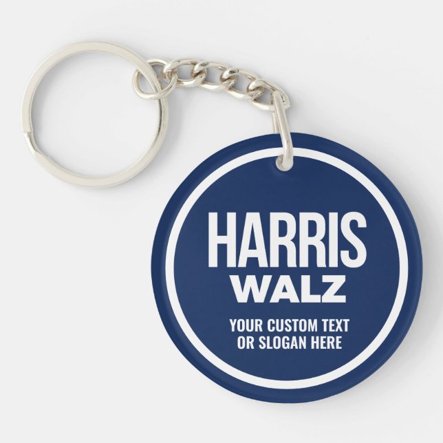 Create Your Own Harris Walz 2024 Key Ring (Front)